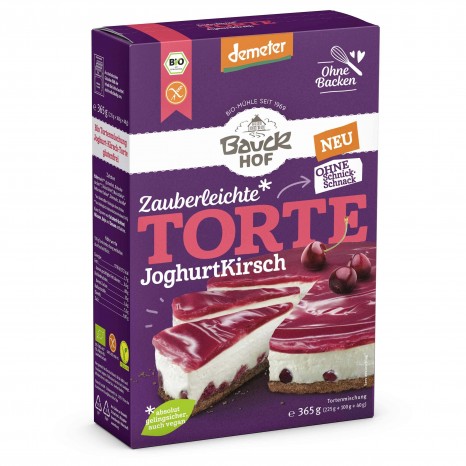 Bio Backmischung Joghurt Kirsch Torte glutenfrei demeter, 365 g 