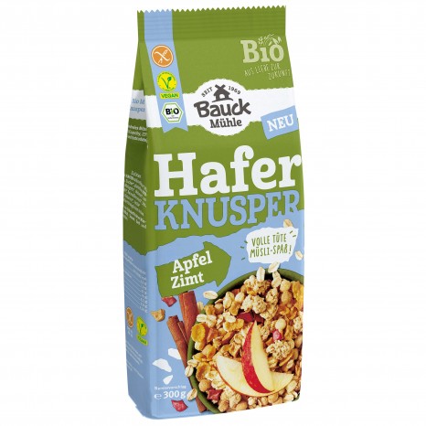 Bio Hafer Knusper Müsli Apfel Zimt glutenfrei, 300 g 