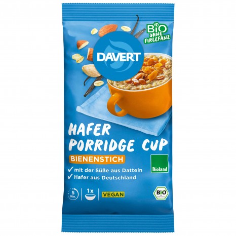 Bio Hafer Porridge Cup Bienenstich, 65 g 