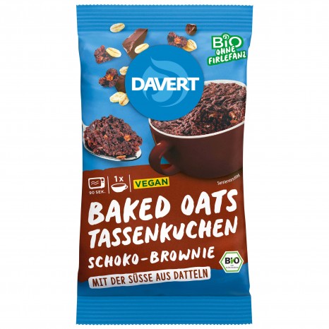 Bio Baked Oats Tassenkuchen Schoko-Brownie, 65 g 