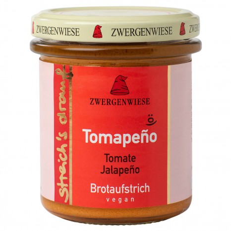 Bio Brotaufstrich Streichs drauf Tomapeno (Tomate - Jalapeno), 160 g 