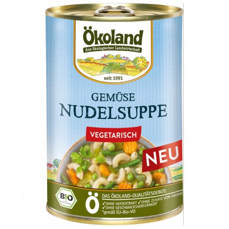 Bio Gemüse Nudelsuppe vegetarisch, 400 g 