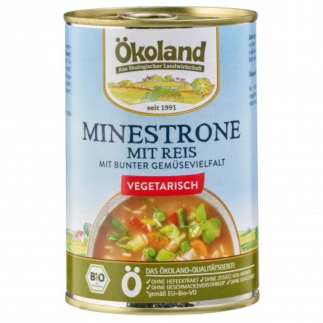 Bio Minestrone m. Reis, vegetarisch, 400 g 