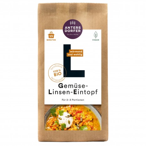 Bio Gemüse-Linsen-Eintopf, 150 g 