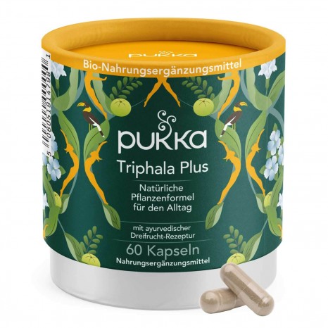 Bio Nahrungsergänzungsmittel Triphala Plus 60 Kapseln (45 g) 