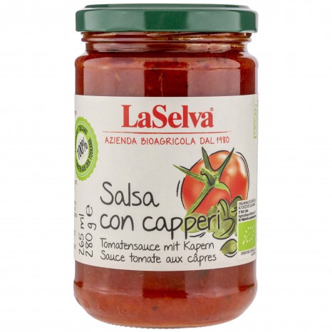 Bio Salsa ai Capperi, Tomatensauce mit Kapern, 280 g 