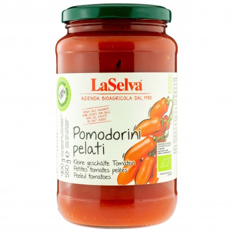 Bio Pomodorini pelati - Kleine geschälte Tomaten, 550 g 