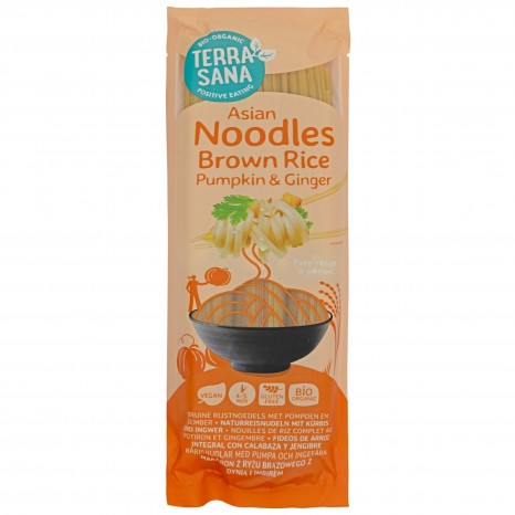 Bio Brown Rice, Pumpkin & Ginger Noodles, 250 g 