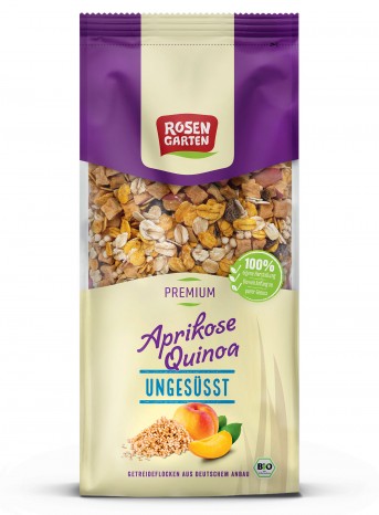 Bio Aprikose Quinoa Müsli ungesüßt, 375 g 
