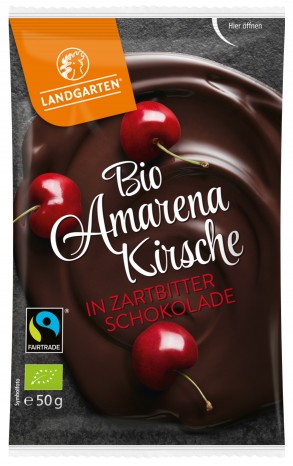 Bio Amarenakirsche in Zartbitter-Schokolade, 50 g 