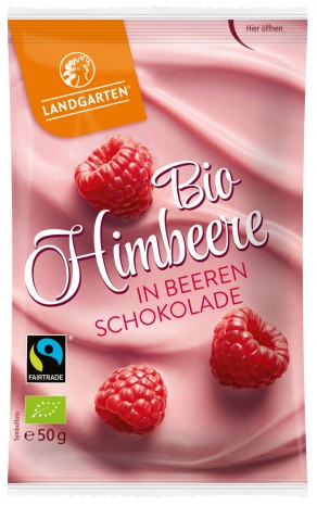 Bio Himbeere in Beeren-Schokolade, 50 g 