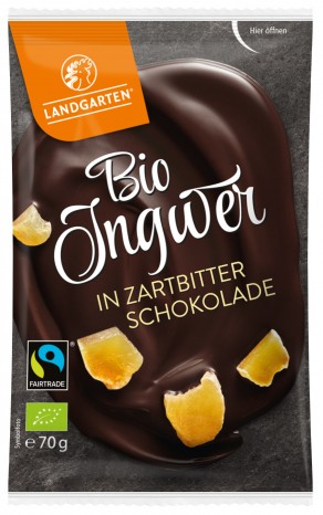 Bio Ingwer in Zartbitter-Schokolade, 70 g 