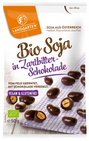 Bio Soja in Zartbitter-Schokolade, 50 g 