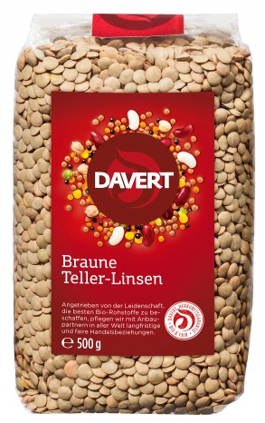 Bio Braune Teller-Linsen, 500 g 