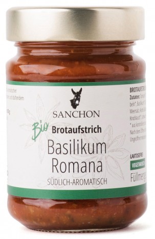 Bio Brotaufstrich Basilikum Romana, 190 g 
