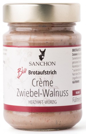 Bio Brotaufstrich Crème Zwiebel-Walnuss, 190 g 