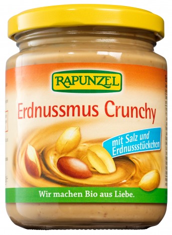 Bio Erdnussmus Crunchy mit Salz, 250 g 