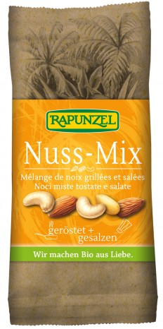 Bio Nuss-Mix (Mandel, Erdnuss, Cashew), geröstet + gesalzen, 60 g 