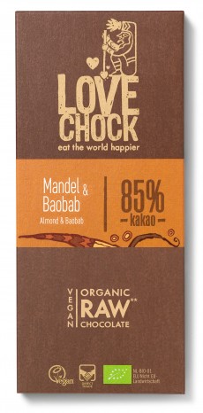 Bio Lovechock Tafel Mandel-Baobab, 70 g 